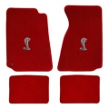 64-73 Floor Mats, Red w/Cobra Emblem (Coupe)